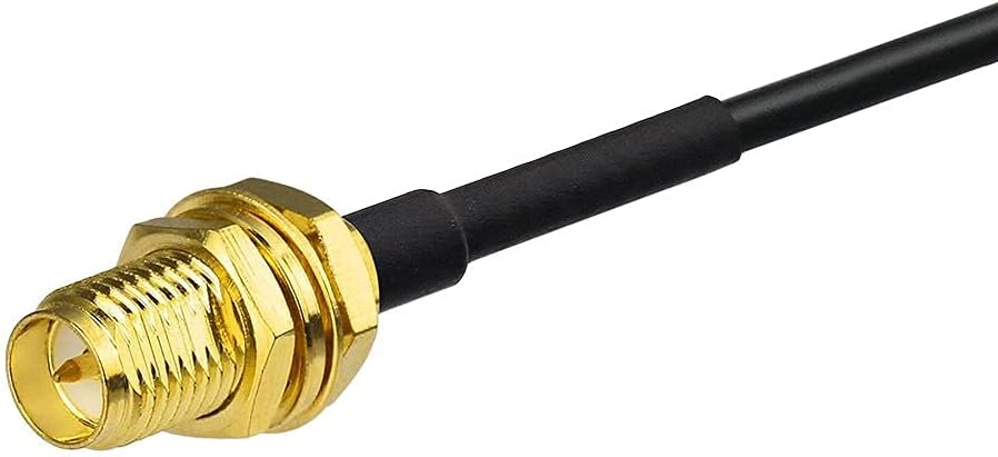 4-Pack RG174 1m 3 Bingfu WiFi Antenna Extension Cable RP-SMA Male to RP-SMA Female Bulkhead Mount Coaxial Cable feet