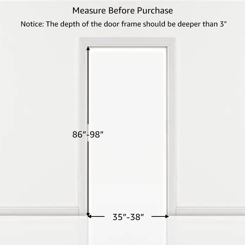 unipaws 86" High Extra Tall Cat Gate, Auto Closing and No Drilling Safety Gate for Doorway Hallway Stairs, Cat Dog Proof, Fit for 35"-38" Wide Opening, Indoor Use, White