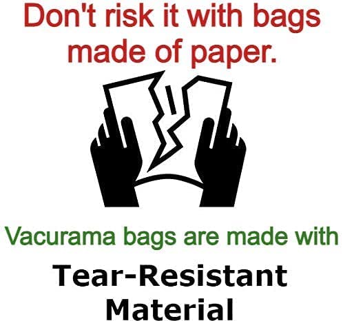 Vacurama Premium IB600 HEPA Vacuum Bags Compatible for Hypoallergenic Kenmore Intuition Upright BU4022, BU4020, BU4018, BU4050, BU3040, Vacmaster 521355, Tear-Resistant Non-Woven Cloth Material - 6 Pk