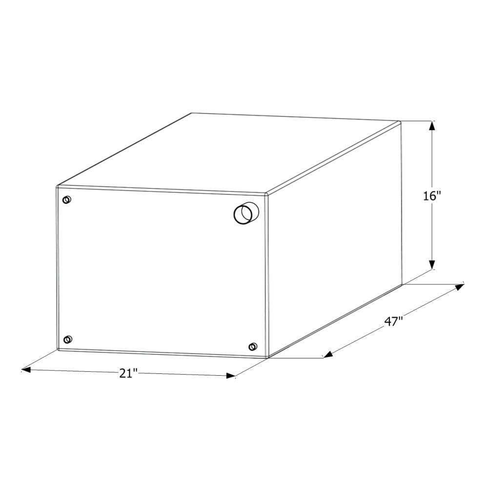 Icon 12456 Fresh Water Tank, WT2456, 47x16x21, 63 Gal., Tank Only