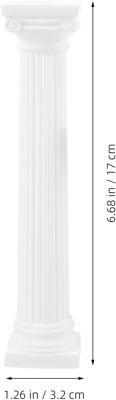 Roman Column Decorating Set - 6 White Mini Columns for Home Décor & Photography Props | Nordic Classic Design