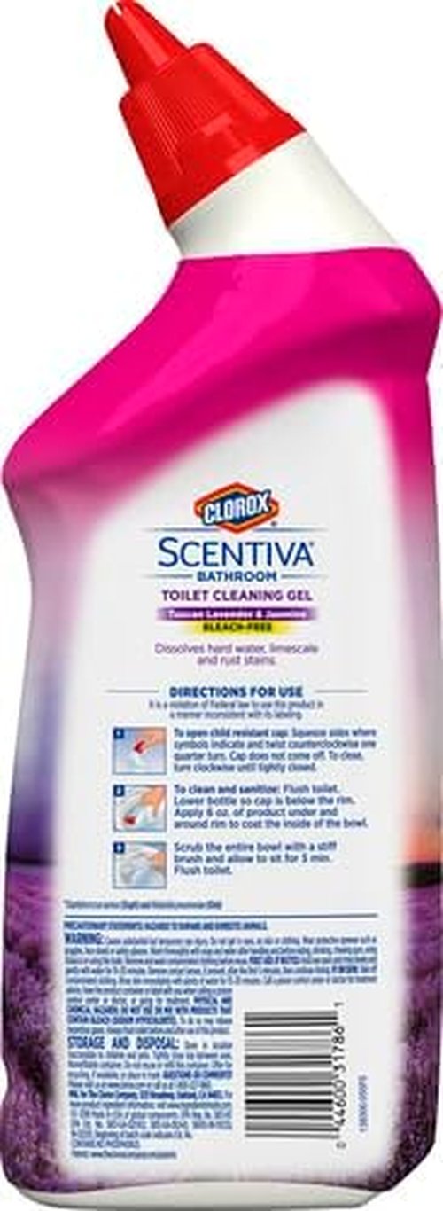 Clorox Scentiva Toilet Cleaning Gel - Lavender & Jasmine Scent | 24 Fl Oz (Pack of 2)