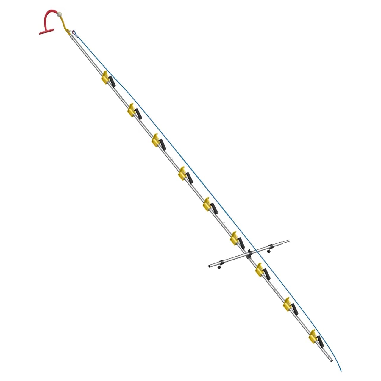Echo Ridge 18 Foot Steep Assist Roof Ladder Compact with 10M Rope & Storage Bag - Pitch Hopper Roofing Wedge for Roof Climbing （One Pack）