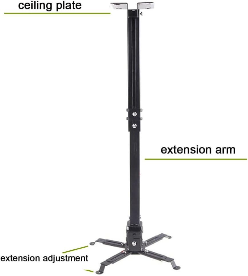 Yuarisx Projector Mount Wall Ceiling Bracket Adjustable Height and Tilt Extendable Arms DLP LCD Projection for Home
