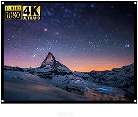 Eboxer 60 Inch, 4:3, Projector Screen, Foldable, Double Sided, for Home Theater Indoor Outdoor, Wall Mount or Frame