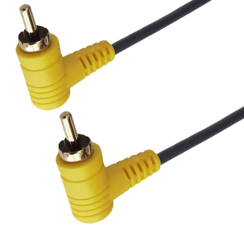 Elbow (15cm 2PCS) RCA Audio Cable Gold-Plated RCA line Lotus Male and Male Extension Lotus AV Video Cable Projector