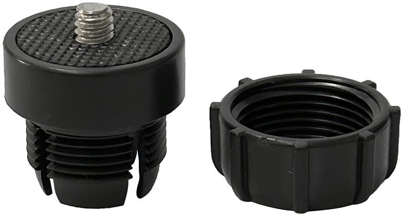 1/4" 17mm Kado Screw Thread to Ball Head Bracket Connector Black, Adapter Universal for Tripod Portable Monitor