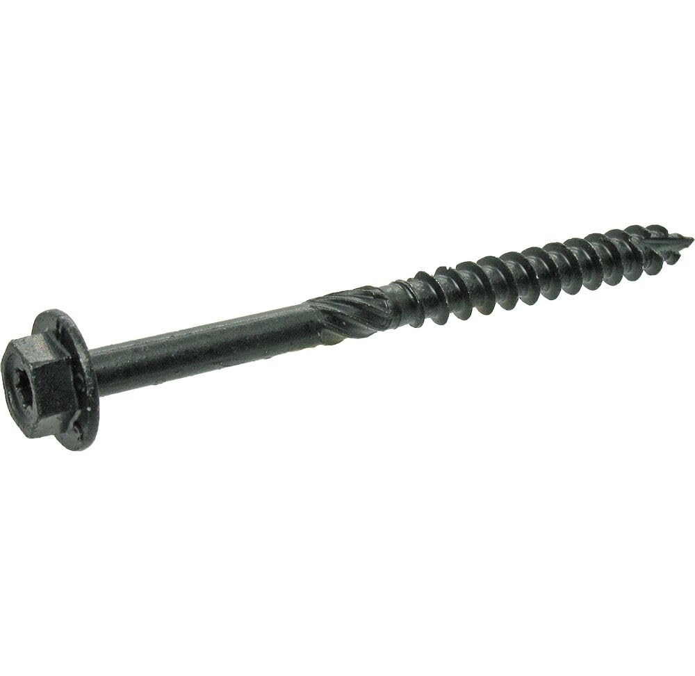 Grip-Rite GRSSHW516450 5/16" x 4" Structural Screw Dual Drive Power Hex Washer Star Drive Head 50CT, Black