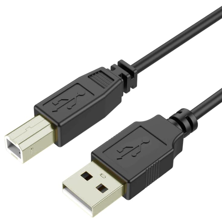 2.0 5ft/1.5M USB Printer Cable USB-A to USB-B Cable Printers Scanners Fax Machine High Speed Compatible for HP