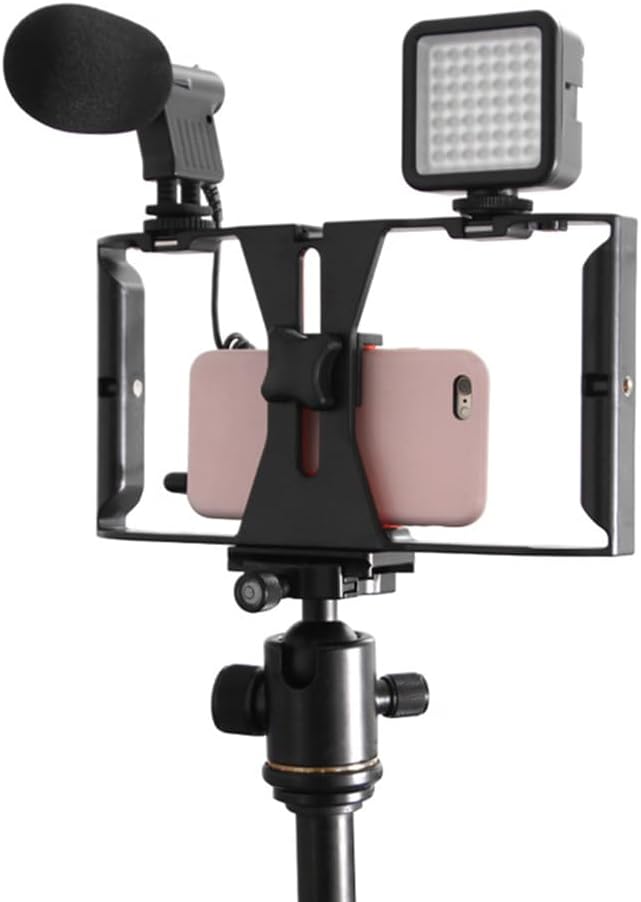 ARTIBETTER Filmmaking 9.84X5.11X1.57In Mobile Phone Video Rig Handheld Camera Holder with Cold Shoe Mounts