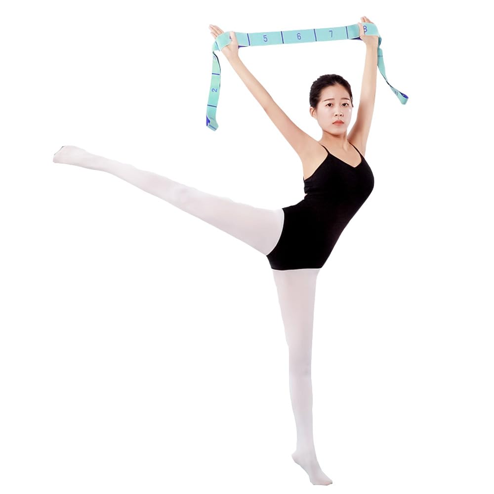 Xensamy 11 Loops Stretch band - Yoga, Pilates, Ballet, and Physical Therapy Stretching strap for Flexibility, Leg Stretching, and Exercise - Durable Stretching equipment for Dance and Fitness