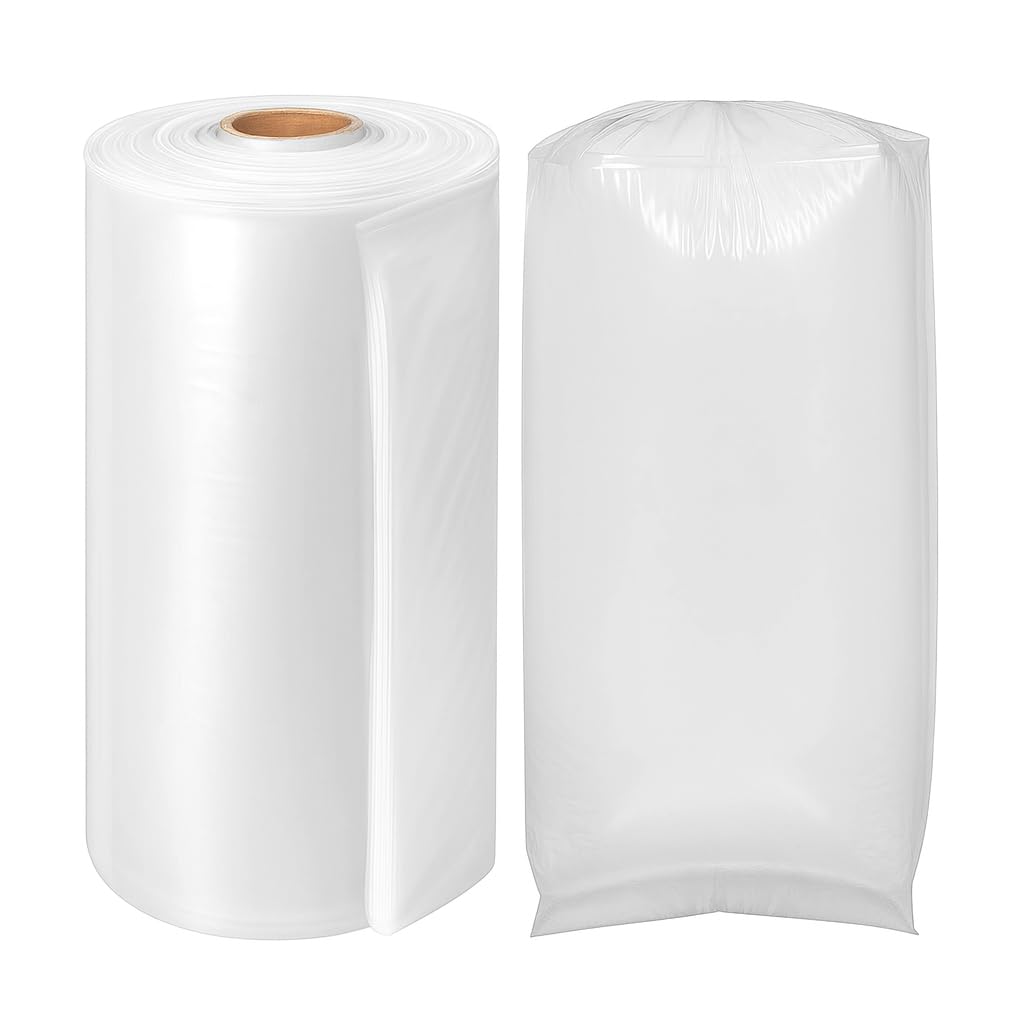 Interplas Dust Collector Bags – 6 Mil Heavy-Duty Clear Plastic Bags 38" x 72" (45 Count) for Dust Collection Systems – Tear-Resistant, High-capacity industrial dust removal