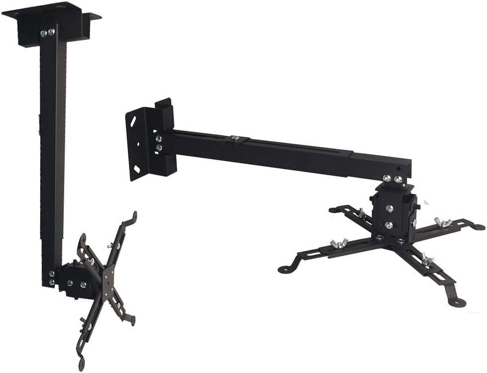 Coret 33 lbs Universal Projector Mount Adjustable Ceiling Wall Mount, Projector Extending Arms Mount for LCD/DLP Home