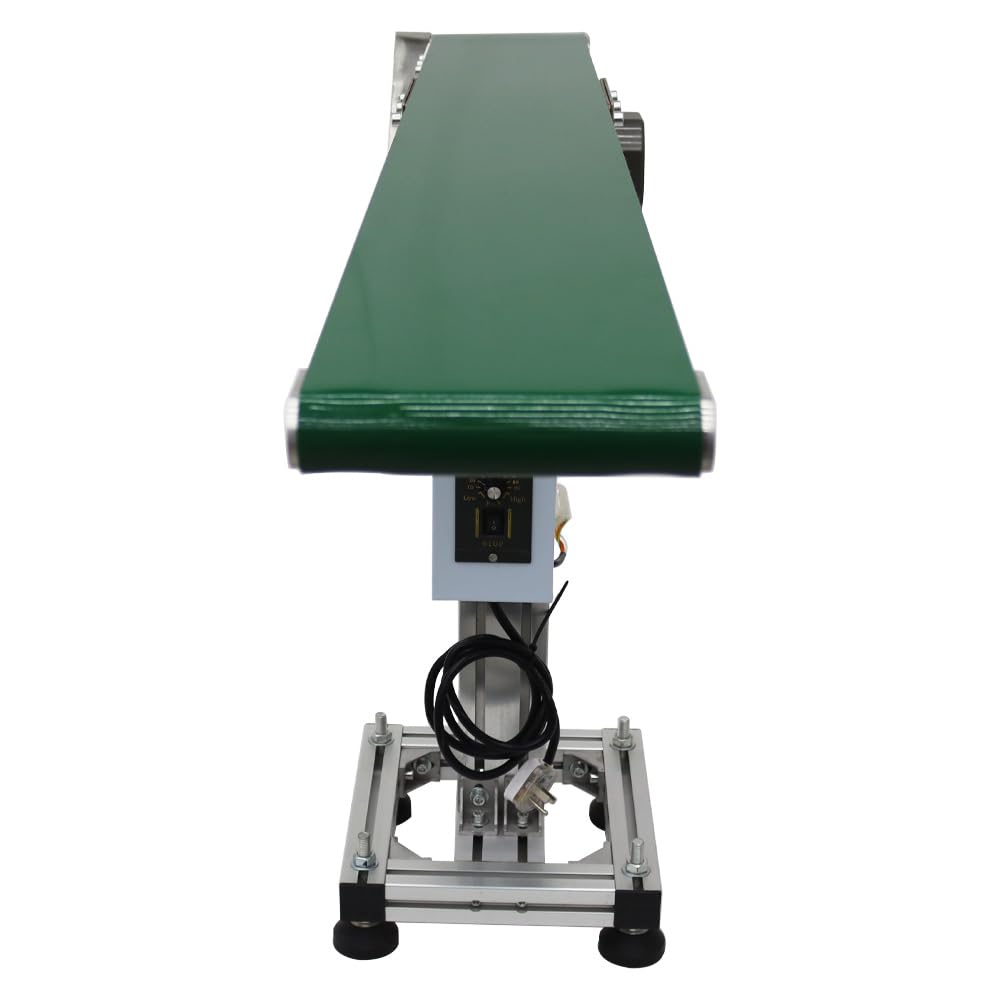 HayWHNKN Electric Conveyor Belts Systems 47x5.9inch Belt Conveyor Singel Row Leg Adjustable Speed PVC Belt Aluminum Frame