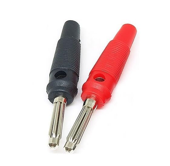 sjgqwt 5Pair/10Pcs 4mm 32A Solderless Side Stackable Banana Plug Connector Copper High-Voltage line Banana Head