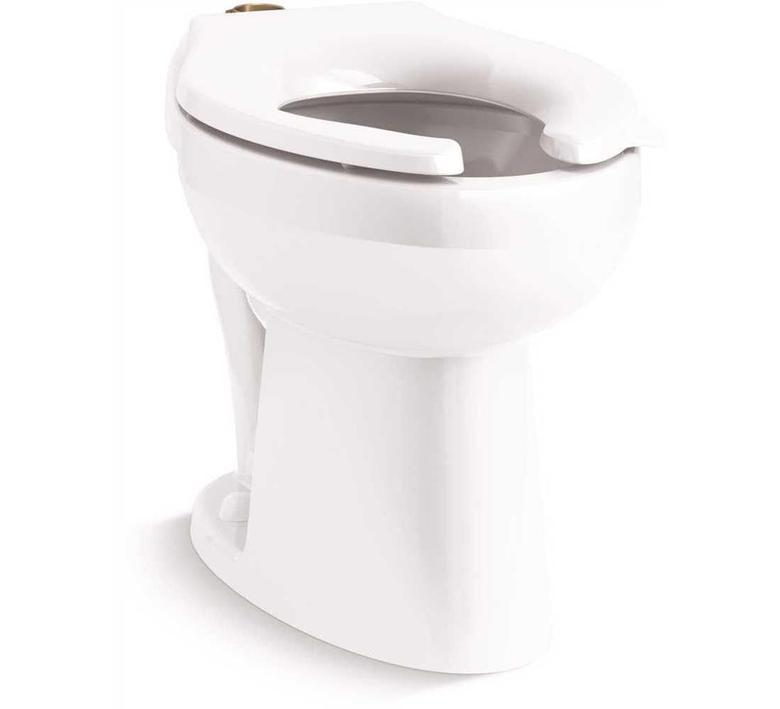 Ultra ADA-height flushometer bowl with top spud