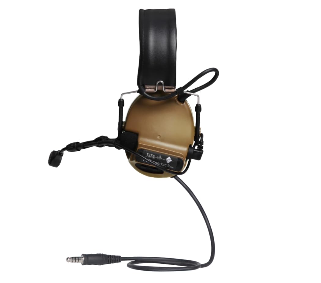 FMATAL GEAR x FCS NRR 26dB Comta 3 Tactical Headset, Digital Noise Reduction Earmuffs for Hearing Protection, Communication (CB)