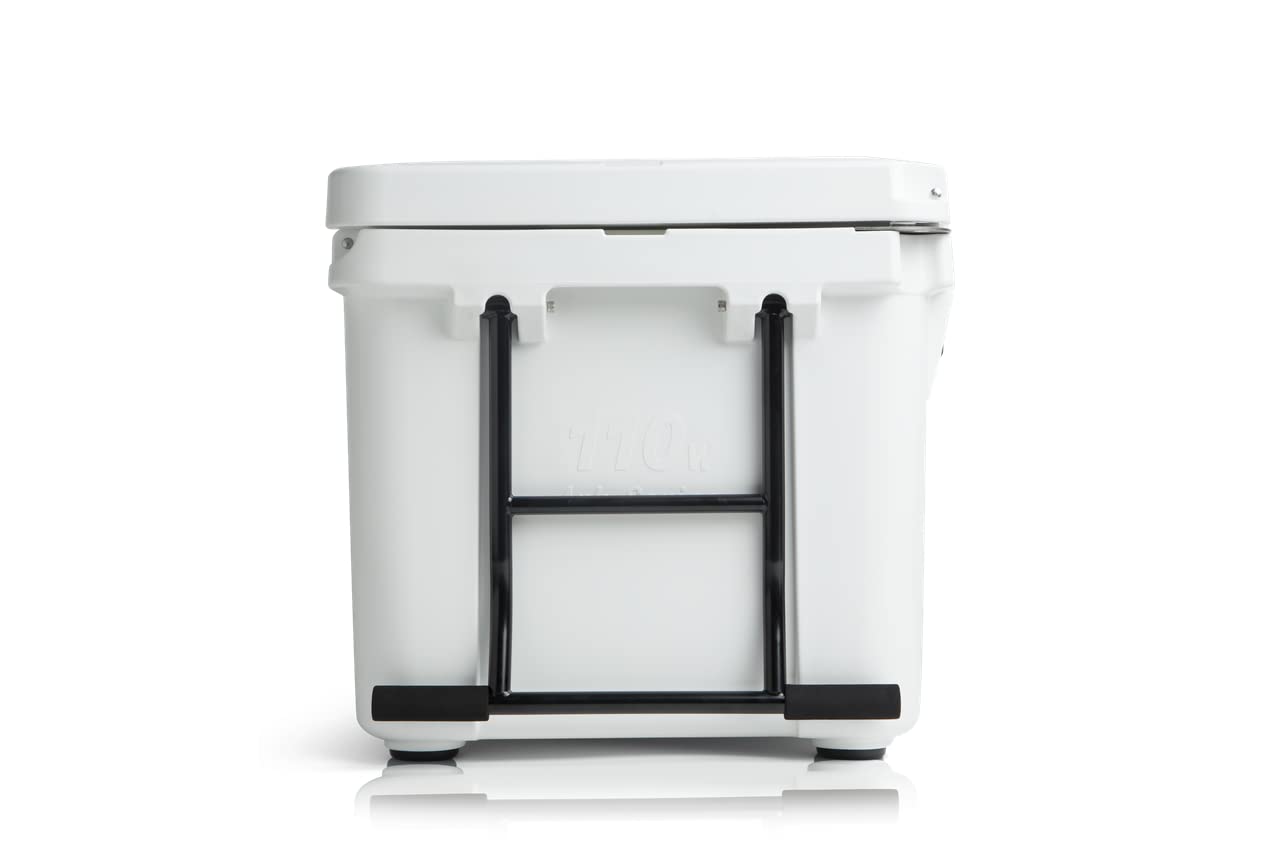 Blue Coolers Ark Series with Wheels 110 Quart, Roto-Molded Ice Cooler | Large Ice Chest Holds Ice up to 10 Days | (White)