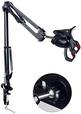 AceTaken 33'' 4-6.5'' Articulating Arm Phone Mount Stand for Baking Crafting Demo Videos/Live Streaming (Compatible