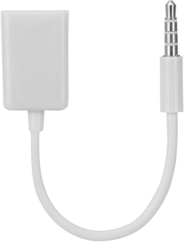 WERPOWER 3.5mm Player/MP3/Computer/TV USB to AUX Adapter, Stereo Male Aux Audio Plug Jack to USB Female Adapter