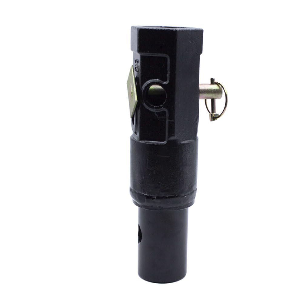 Auger Adapter 2 inch Female Hex to 2-9/16 inch Male Round Auger Shaft Bit Adapter Conversion Bolt Pin Auger Attachments