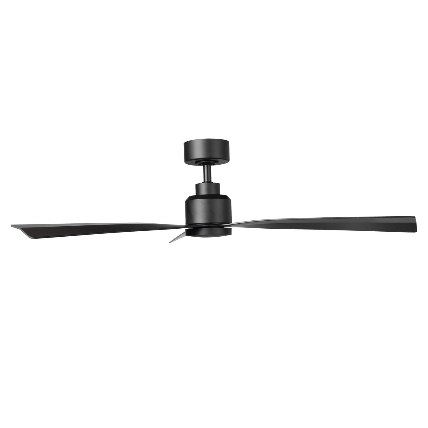 Clean Indoor/Outdoor 3-Blade Smart Compatible Ceiling Fan 52in Matte Black with Remote Control and Wall Cradle. Works with iOS/Android, Alexa, Google Assistant, Samsung SmartThings, and Ecobee.