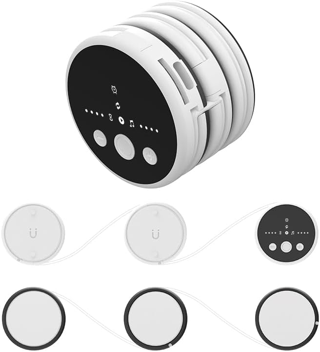 STEHEALTH 35 Bluetooth Speaker, Triple-Foldable Portable Wireless Speaker, Integrated Types of White Noise, Card Slot