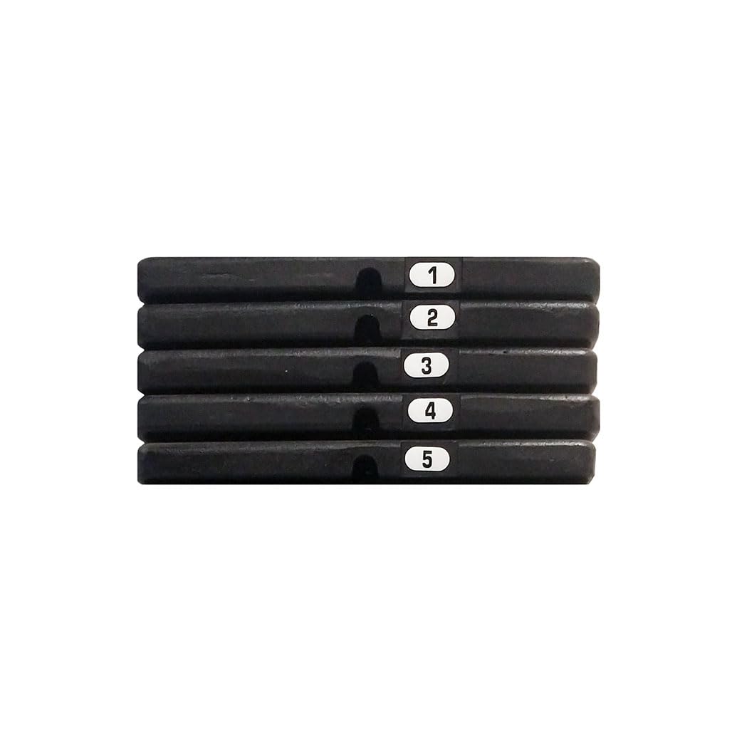 Body-Solid 50 Pound Weight Stack Add On Kit, Powerline Home Gym Machine Equipment, Cable Machine Add-On Weights Set Includes 5 Cast Iron Plates, Midnight Black