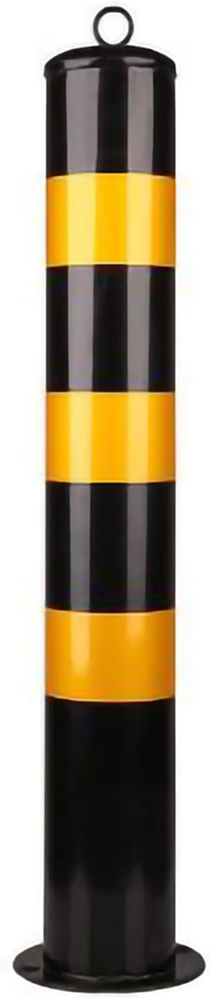 Llpsmeng Driveway Barrier Traffic Barricade Steel Security Post Bollard with Reflective Tape, Parking Barrier, Dia 11cm Traffic Cones for Industrial Commercial Private Use(75cm/30in)