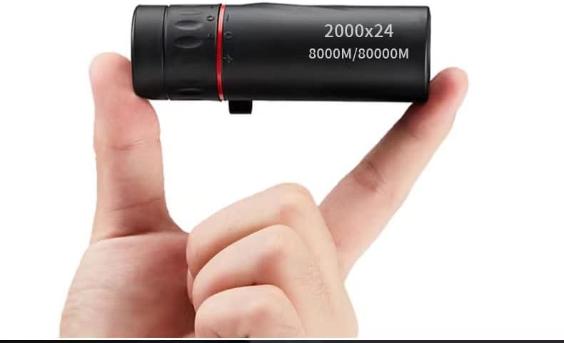 Chinshwehaw 2000X24 8000M/80000M Monocular Focus Optics Telescope onocular Power for Adults with Phone AdapterNight