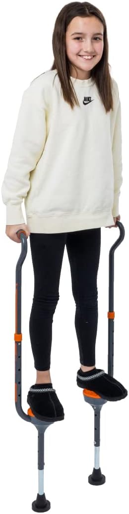 Flybar Maverick Walking Stilts for Kids - 5 Adjustable Height’s, Sturdy, Easy Assembly, Wide Non-Slip Rubber Bottom Tip, Foam Grips, Outdoor Toys for Kids 5+, 190 lbs