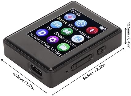 VBESTLIFE MP3 MP4 5.0 1.7inch Player, Player with Bluetooth Sound Decoding Built in HD Speaker Voice Recorder, HD
