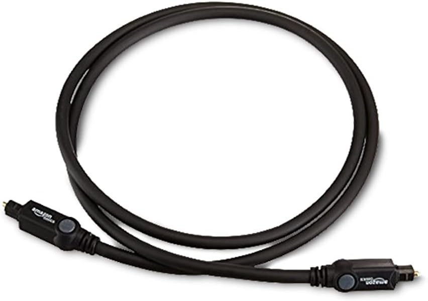 3.3 Amazon Basics Toslink Digital Optical Audio Fiber Optic Cable, Multi-Channel, for Sound Bar, Audio System, Home
