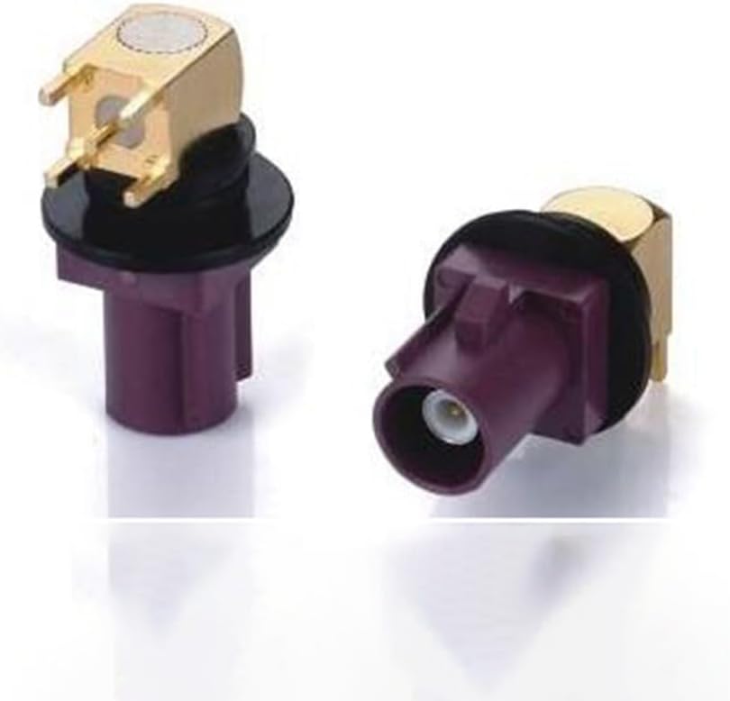 keisnoaja Fakra D Male RF Coaxial Adapter, Fakra D Male PCB Mount Right Angle Connector for GPS Telematics