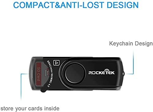 Rocketek RT-CR3A 11 1 3.0 2 MMC In USB Memory Card Reader/Writer with A Build-in Card Cover and Slots (SD Card + Micro