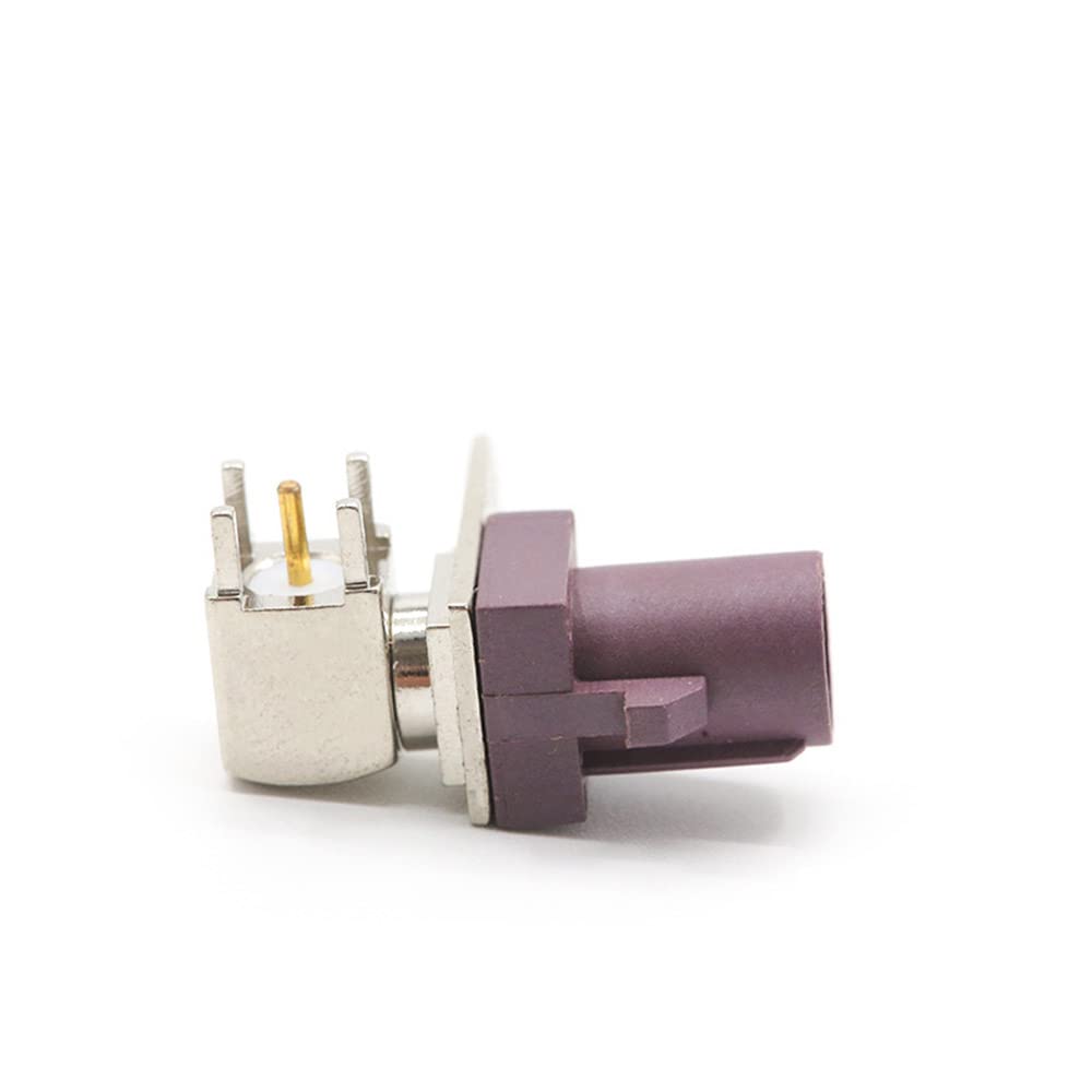 RG316 RG174 RF Coaxial Cable Connector, Fakra Video Connector D Male Right Angle Cable Connector with Single Baffle