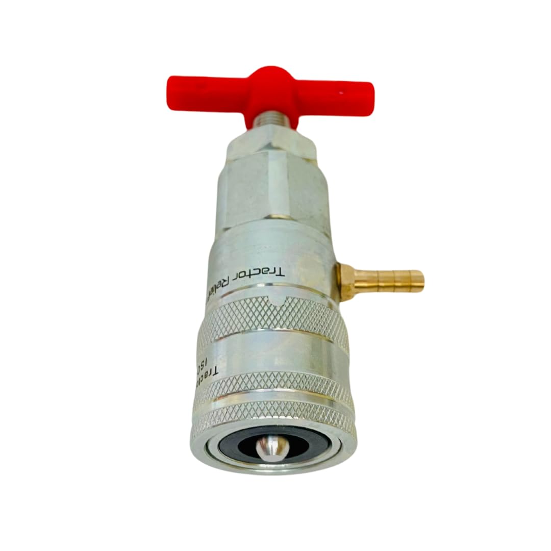 1/2" ISO 16028 Flat Face Skid Steer Male Hydraulic Quick Coupler Pressure Decompression Relief Release Tool by Tractor Relief Tool™