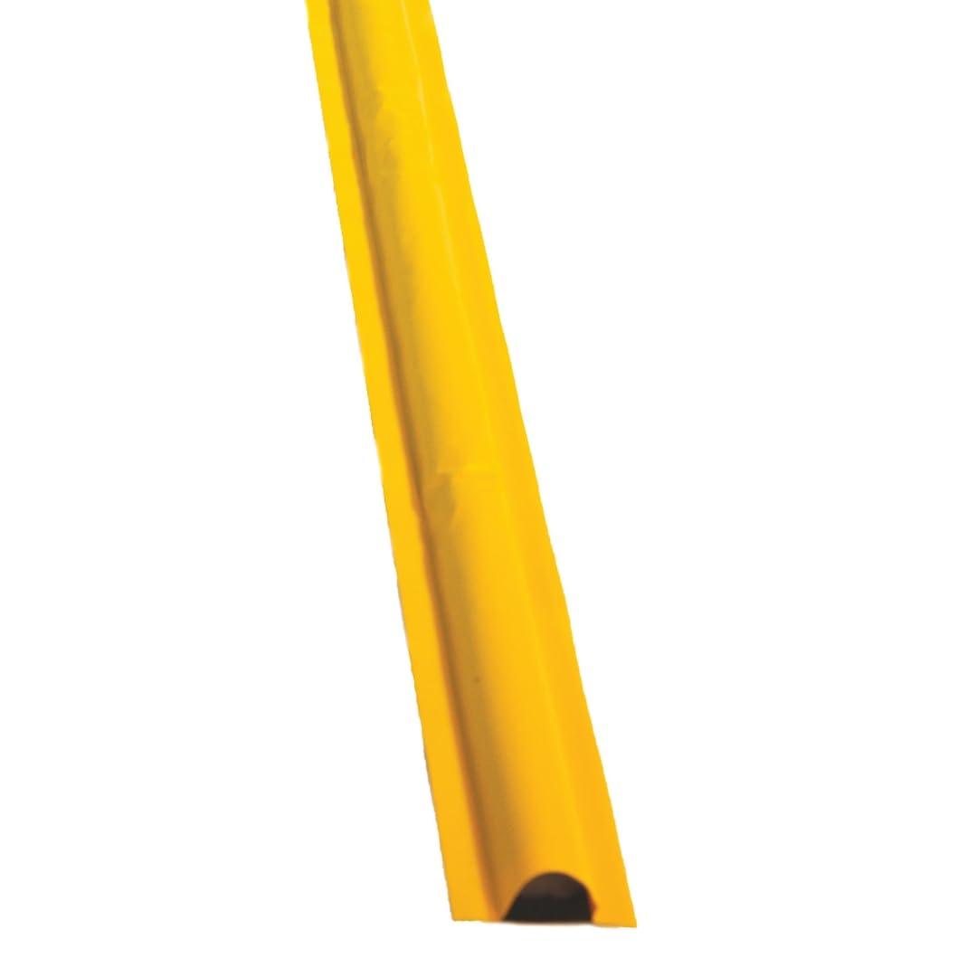 Justrite Make-A-Berm™ Fuel Spill Containment Curbs 15' Long x 1.5" High Straight Section, Custom Chemical Spill Containment Berm System, Yellow PVC Coated Fabric, Made in The USA, 28486