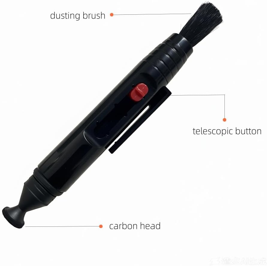 SANHOOII 2pcs Lens Cleaning Pen with Carbon Cleaning Head and Brush for DSLR Digital Camera and Drone, Telescope