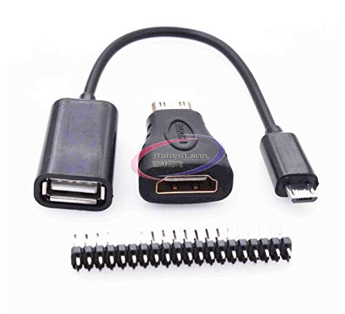 Reland Sung 3 1 in Raspberry Pi Zero W Kit Mini HDMI to HDMI Adapter+Micro USB to USB Female Cable+Male GPIO Header