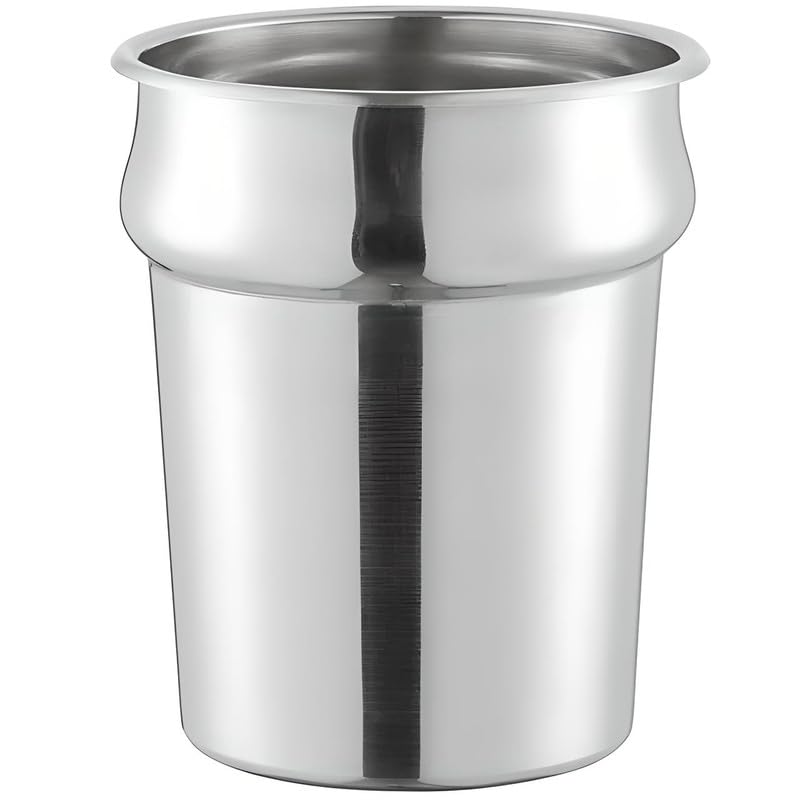 OCS Parts Pro Series 6-Pack 4 Quart Vegetable Inset Pots | 7.81" x 7.5" Stainless Steel Pot for Sauces, Soups, Stovetop, Soup Warmers, Steam Tables or Kitchen Utensil Organization