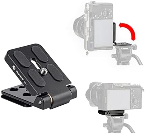 Fotopro Camera L Bracket Vertical Horizontal Switching Quick Release Plate for Canon Nikon Sony DSLR Monopod Stabilizer