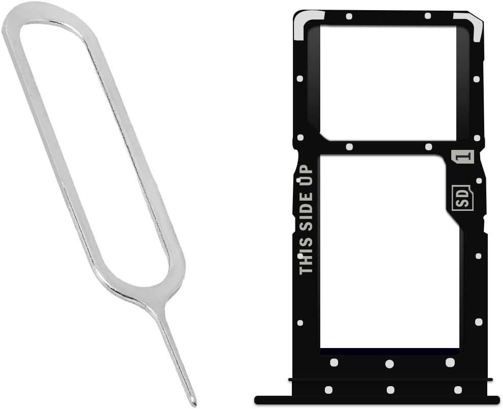 generic 2021 XT2115 Perfectly Fit Easy to Install Durable SIM and Memory Card Tray Holder w/SIM Card Ejection Pin