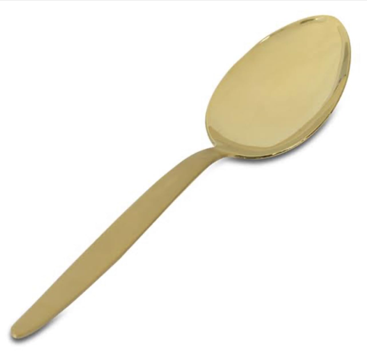 BNAZIND Chef Kunz Spoon Gold | Titanium Shiny 18/10 Stainless Steel Cooking Serving Spoon | 9 Inch Saucing, Plating, Basting, Quenelle, Daily Chef Spoons | Dishwasher safe