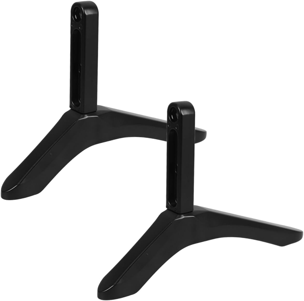 Happyyami Universal No-Drill TV Stand Base for LCD LED TVs Heavy-Duty Metal Legs Cable Management Desktop Mount