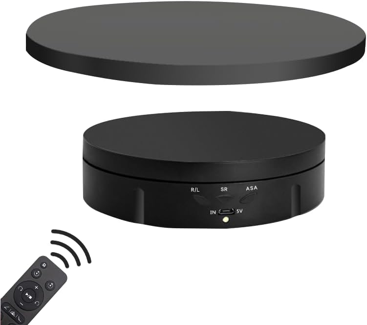 fotoconic 5.9in-8.66in Rotating Display Turntable with Remote Control Speed and Direction for Photography Crafts