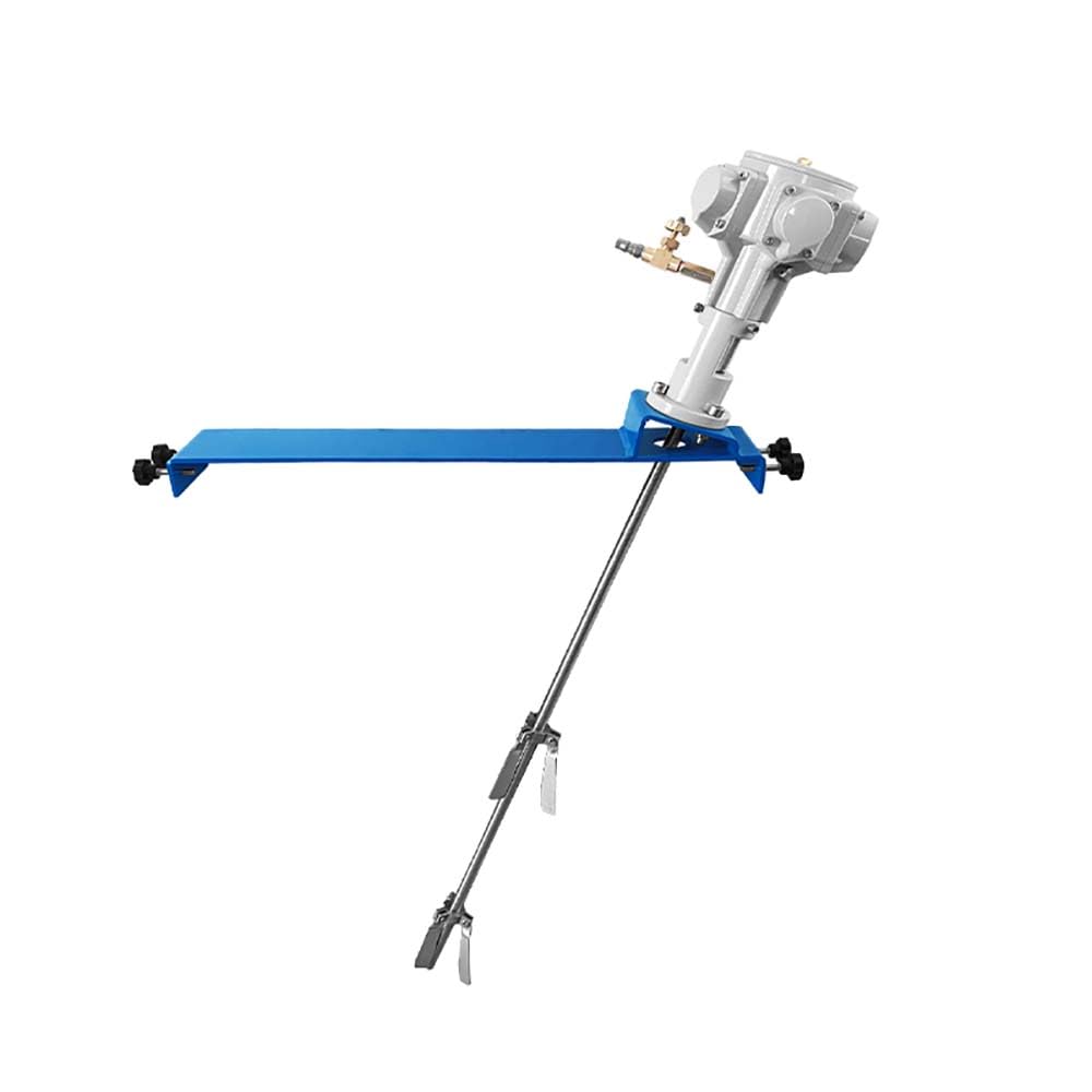 TEBILIKU 55 Gallon Closed Head Drum Mixer 3/4HP Material Viscosity for 1-5000CP Pneumatic Tank Paint Stirring Air Agitator Foldable Blade for Paint, Ink, Chemical Material