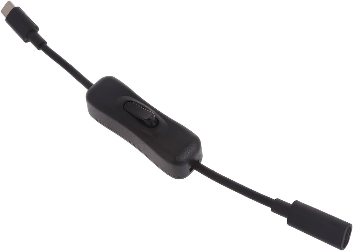 Vugyue 4 Black Power Switch USB C Male to Female Type C Extension Cable, Extension Cable Inline On/Off Switch for Power