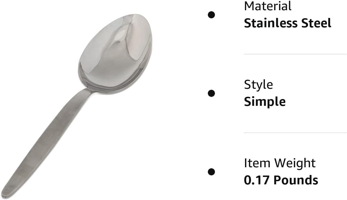 BNAZIND Chef Kunz Spoon | 9 inch 2.5 Tbsp18/10 Stainless Steel Silver Serving Spoons | Sauce, Basting, Quenelle, Plating, Cooking Chef Spoon, Dishwasher Safe