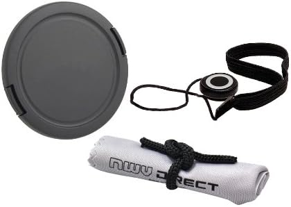 Digital Nc Pinch (58mm) SX50 Lens Cap Side + Lens Cap Holder + Nwv Direct Microfiber Cleaning Cloth for Canon HS